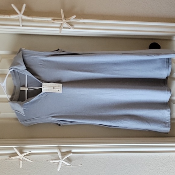 Sleeveless Gray V-Neck Dress With Pockets NWT - Picture 4 of 16